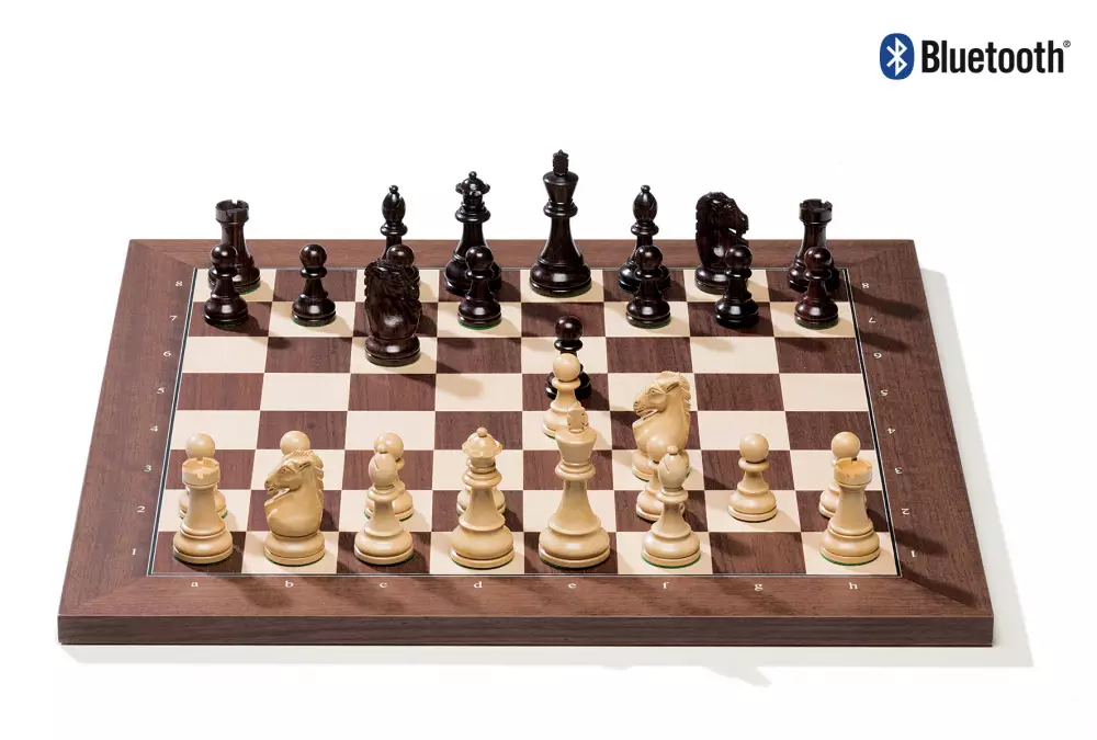 Szachownica elektroniczna DGT Bluetooth E-Board Palisander + Figury DGT Royal